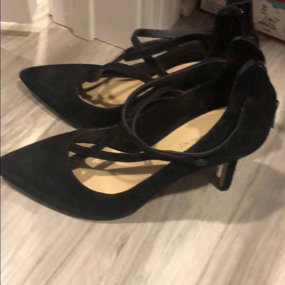 Black suede strappy heels - Picture 6 of 7